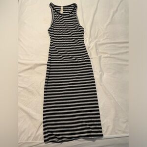 Striped bodycon midi dress